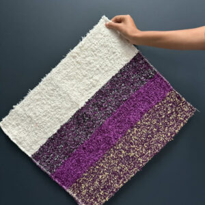 Coussin Violet & Blanc
