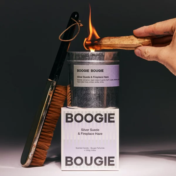 SILVER SUEDE & FIREPLACE HAZE I BOOGIE BOUGIE